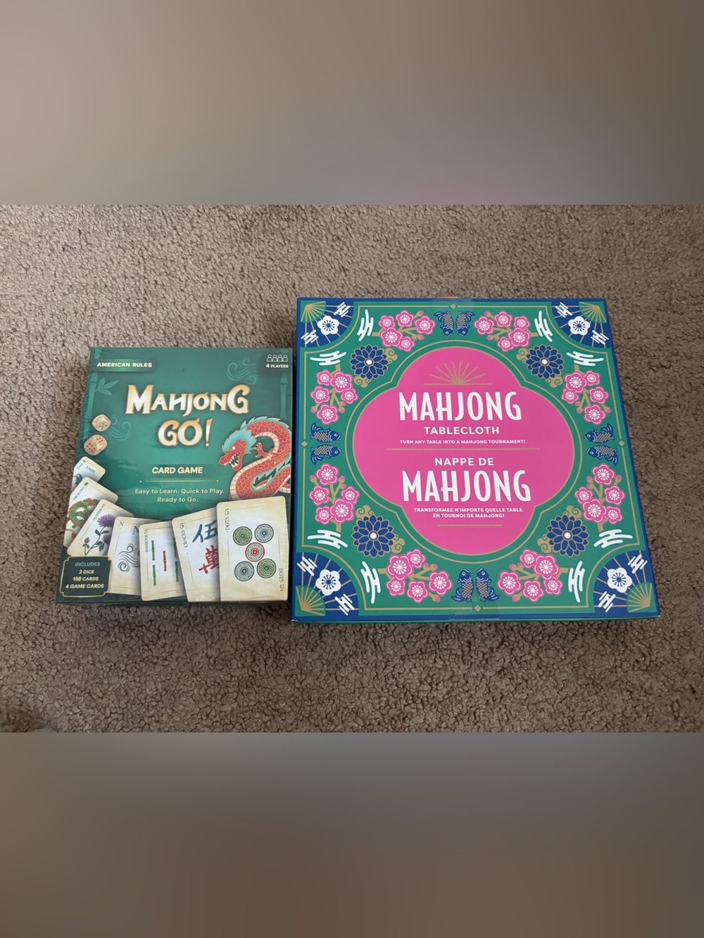 NEW Mahjong Go! card game and tablecloth